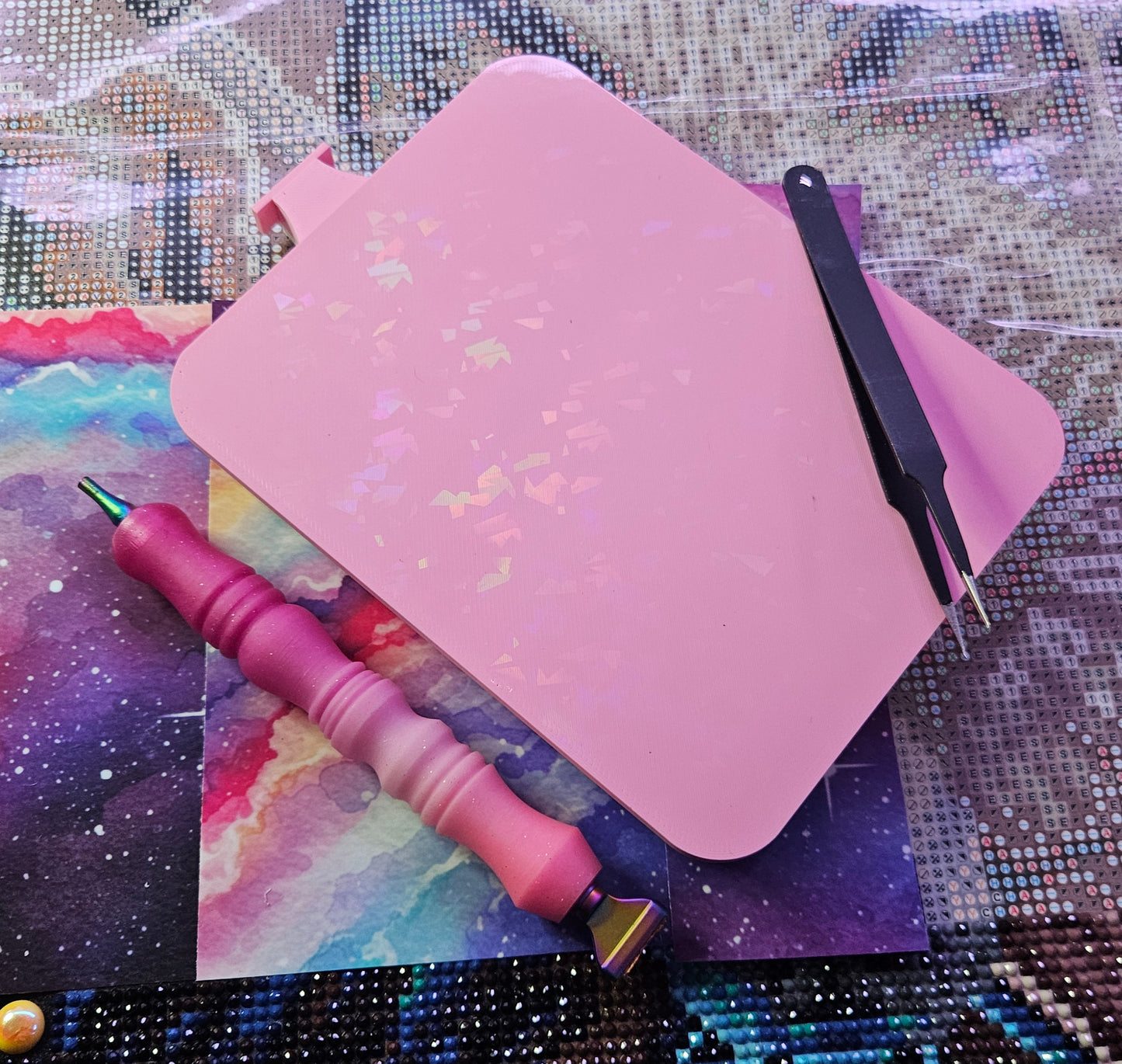 Multi-Color Universe Washi SNAP, XXL Diamond Painting Tray with Snap-On Lid Cosmic Crafts