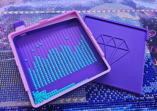 100x100mm Stacking Diamond Painting Washi Tray, 3D Printed Drill Tray with Washi Tape Shelf, Diamond Art Organizer, Rhinestone Art Tool