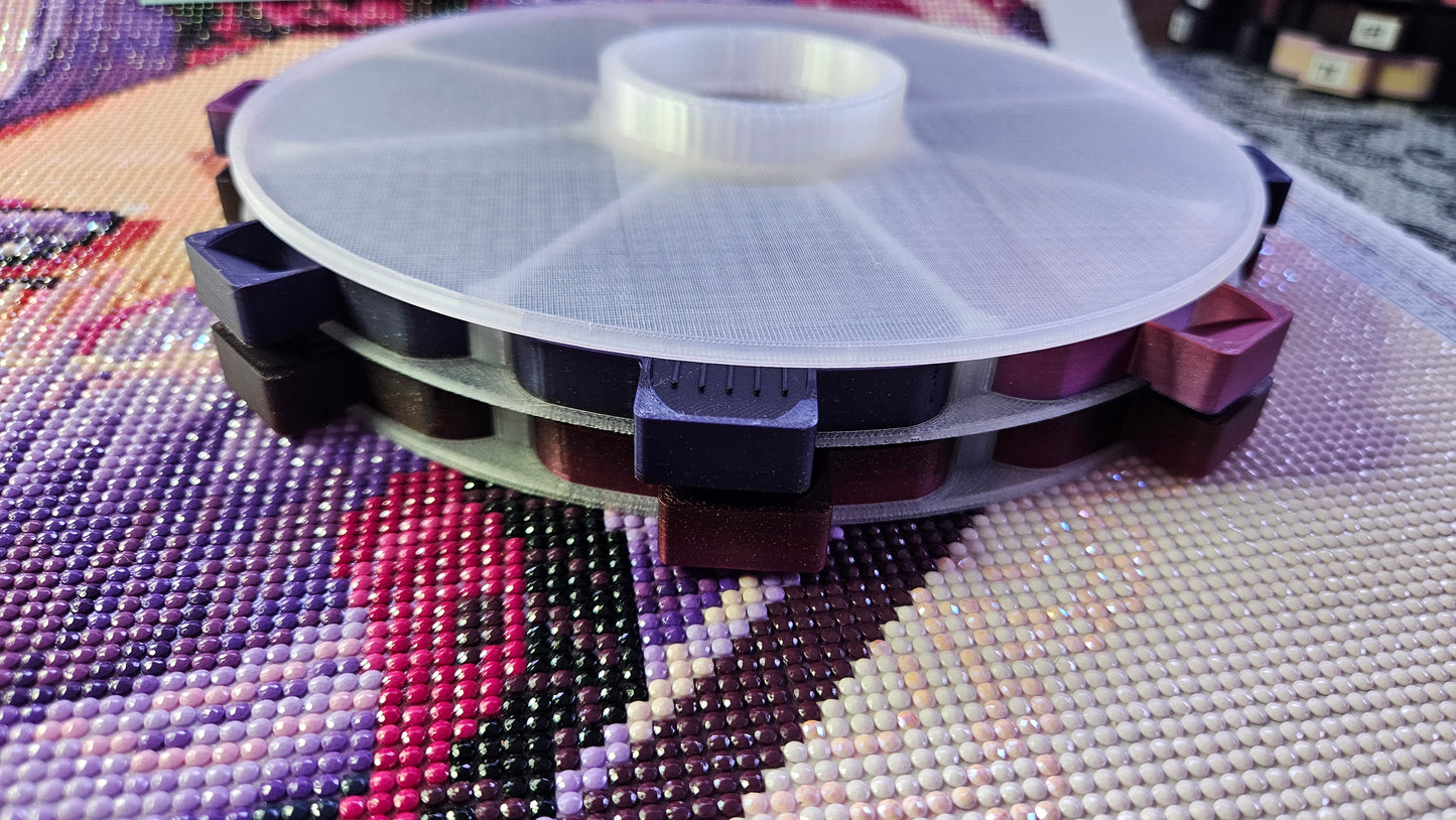 Thin Line Diamond Painting Carousel, Slim Drill Organizer Tower, Lightweight Spinning Tray for Diamond Art & Beads