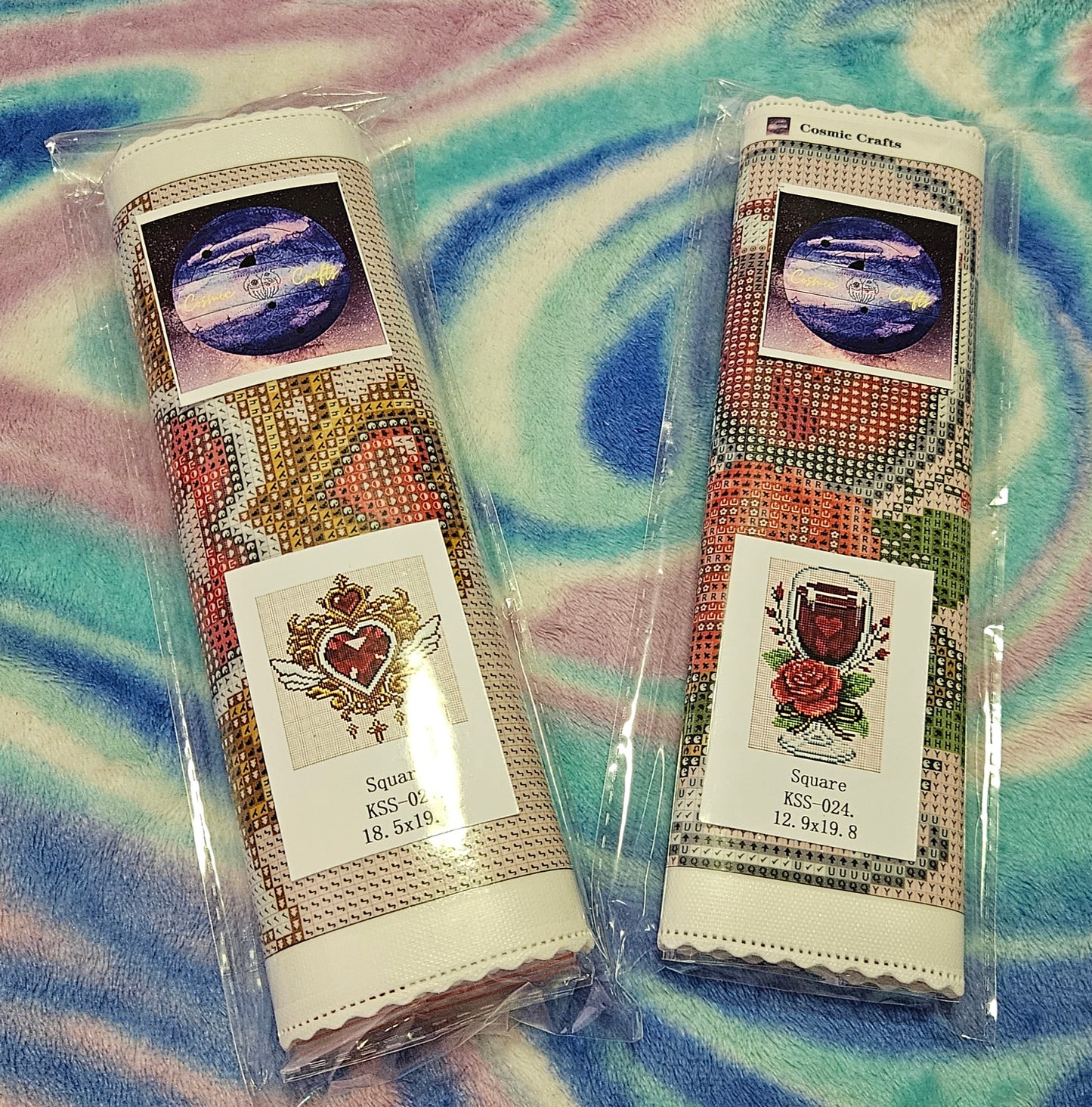 Red Hearts Shimmer & Save Diamond Painting Bundle Cosmic Crafts