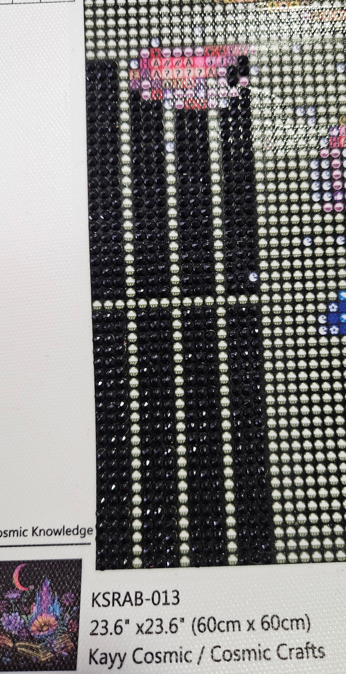 3D Printed Diamond Art Ruler, Compatible with Cosmic Craft & Forever Young Kits, 3-Row Spacing with Lift Tab