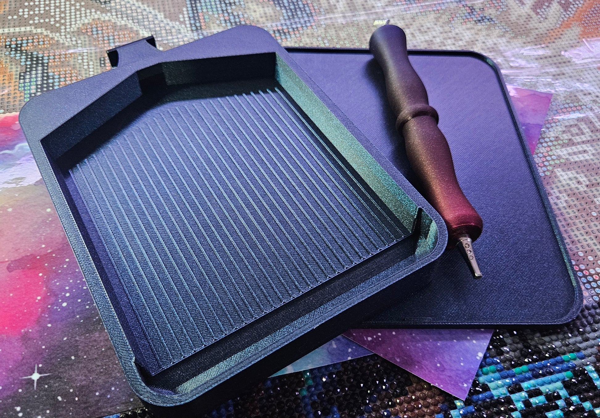 Universe Washi SNAP, XXL Diamond Painting Tray with Snap-On Lid Cosmic Crafts