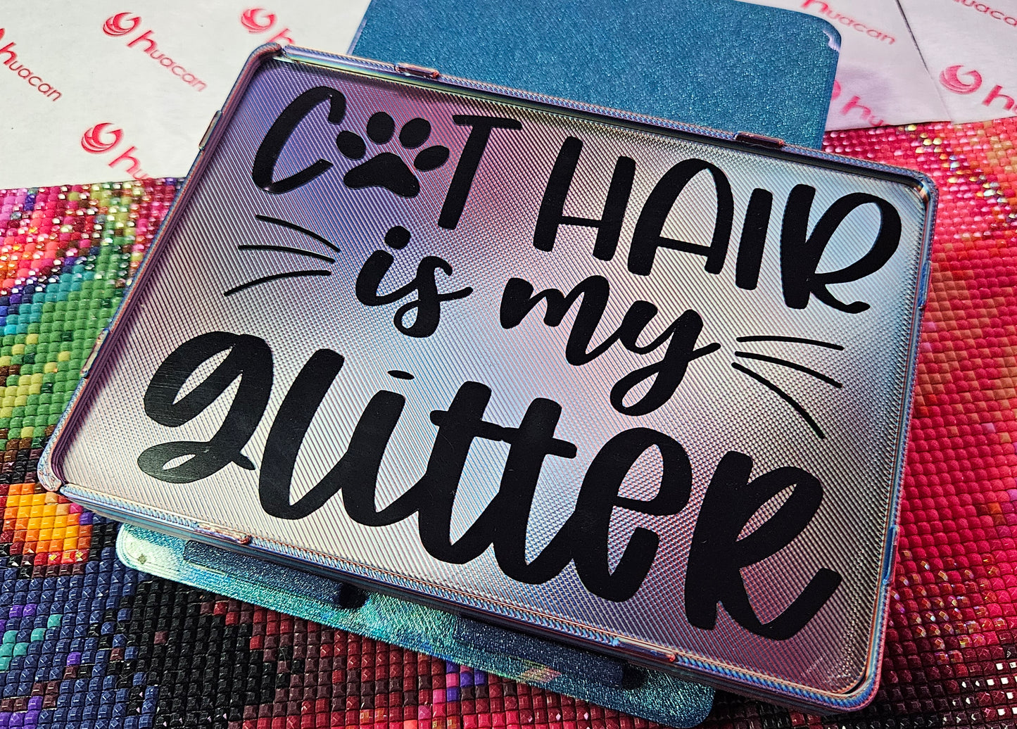 Save The Strays Stacking Diamond Painting Tray Set, 3D Printed Diamond Art Trays with Kitty Cat Vinyl Decals, Supports Local Cats