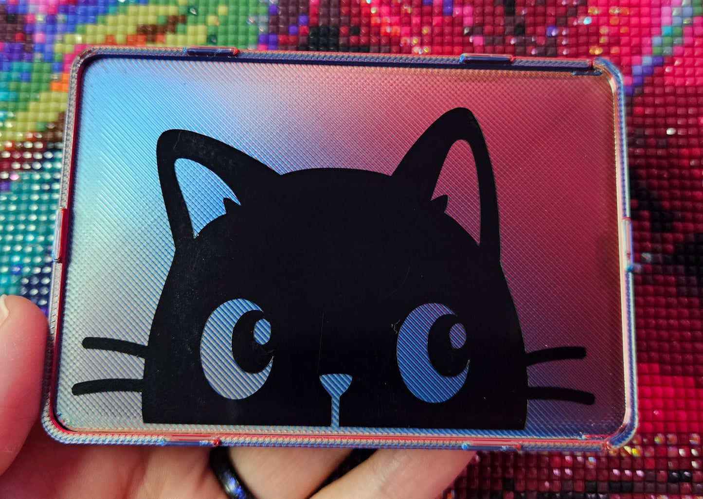 Save The Strays Stacking Diamond Painting Tray Set, 3D Printed Diamond Art Trays with Kitty Cat Vinyl Decals, Supports Local Cats