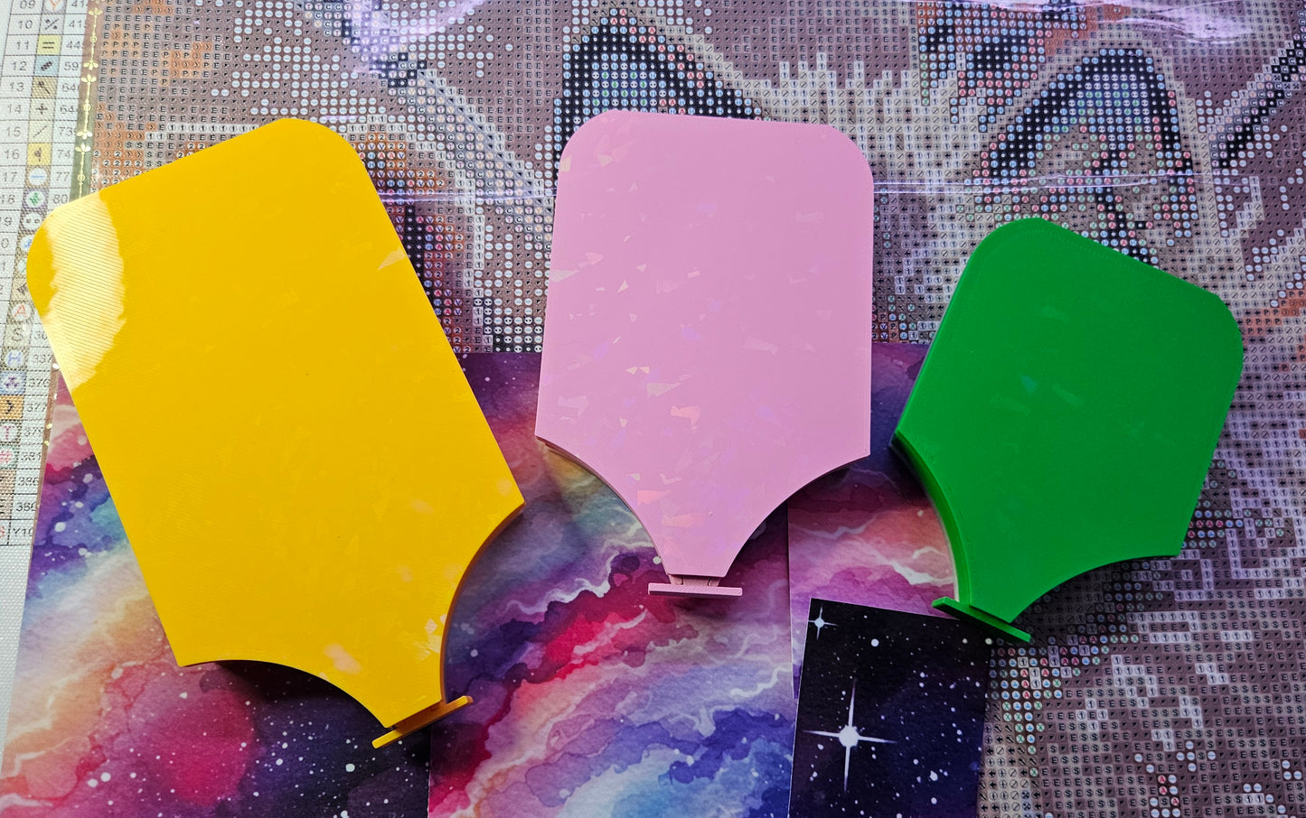 Multi-Color Asteroid Washi SNAP, Medium Diamond Painting Tray with Snap-On Lid Cosmic Crafts