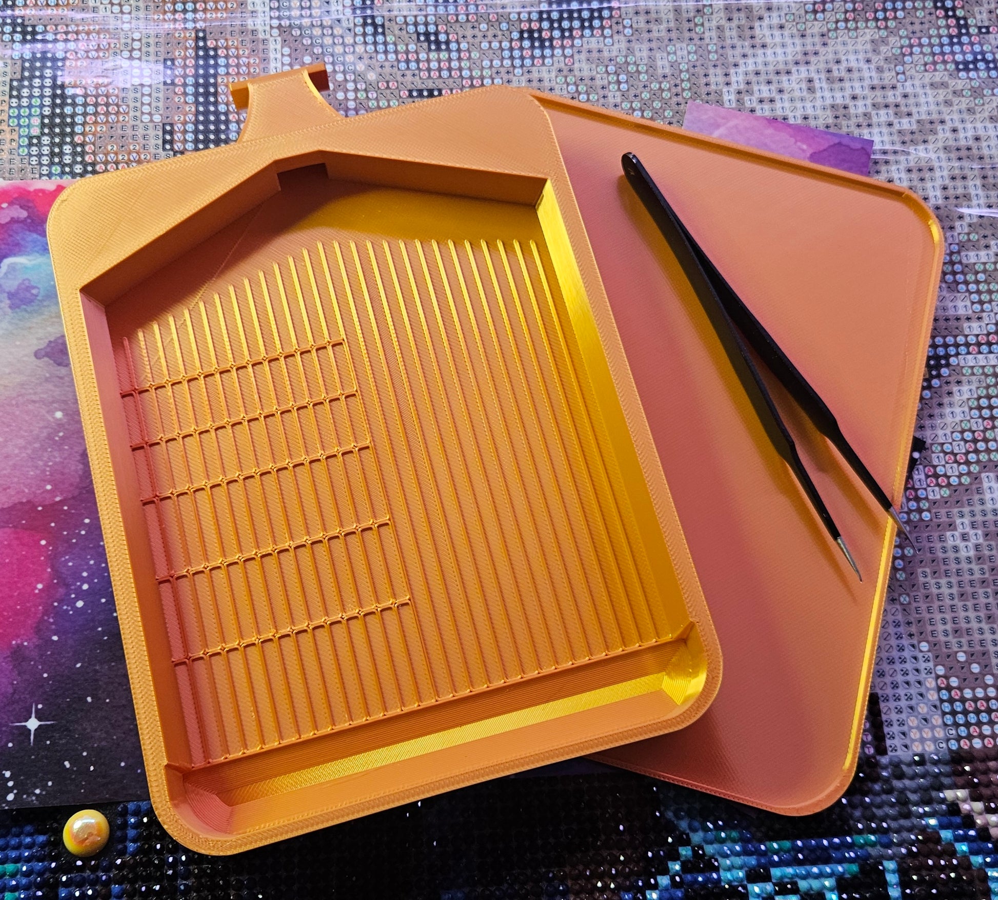 Universe Washi Multiplacer SNAP, XXL Diamond Painting Tray with Snap-On Lid Cosmic Crafts