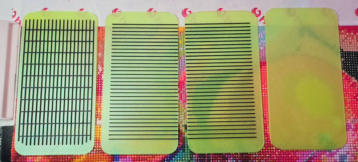 Chameleon Diamond Painting Tray, Interchangeable Lines, 3D Printed Rhinestone Art Accessory