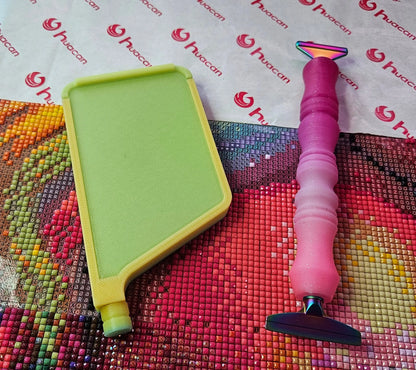 3D Printed Single Placer with Washi Diamond Art Tray, Stylish Diamond Painting Tool, Sliding Lid and Spout Stopper Cosmic Crafts