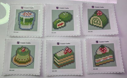 Mini Matcha Strawberry Treats Diamond Art Kit (6-Pack) Cosmic Crafts