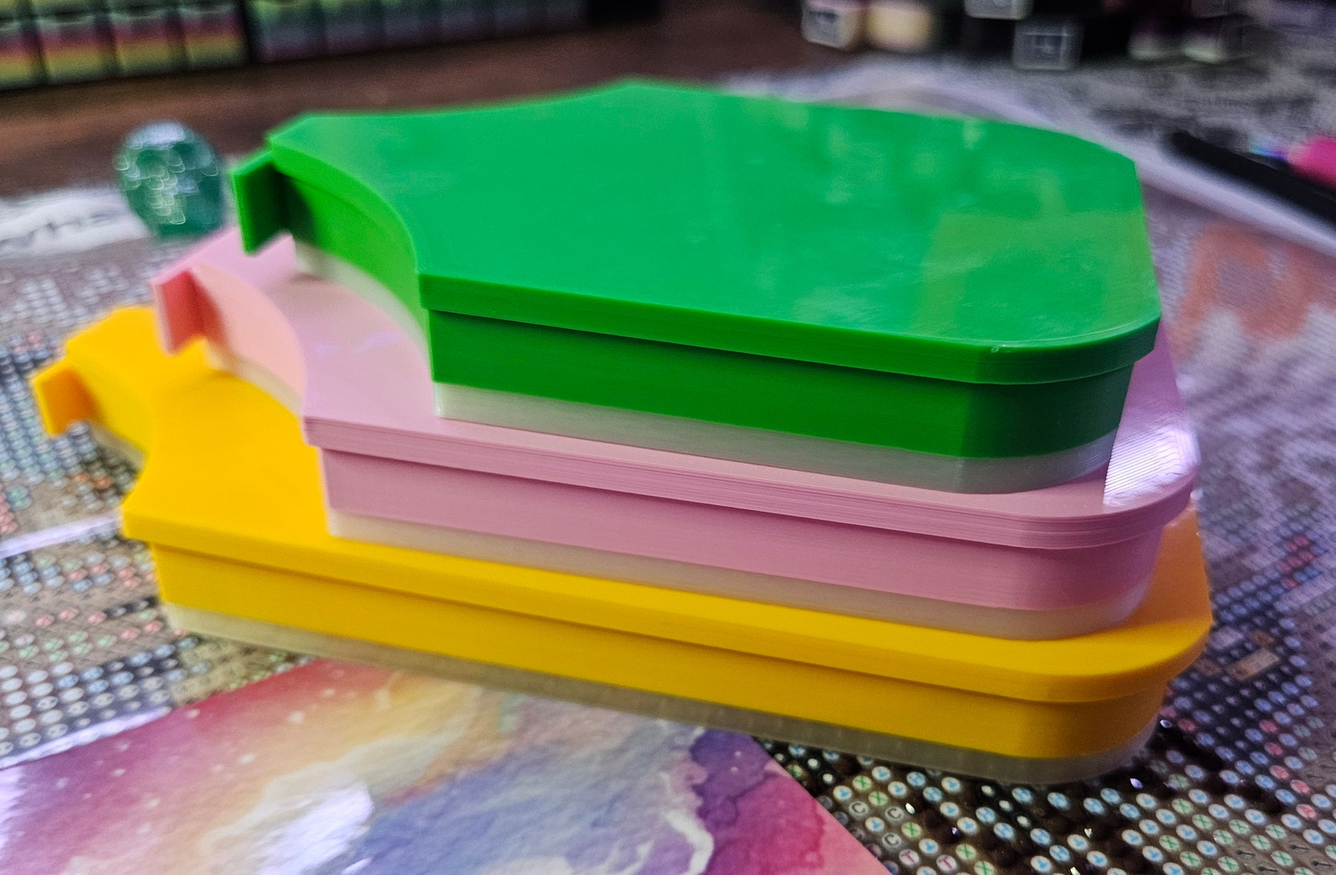 Multi-Color Asteroid Washi SNAP, Medium Diamond Painting Tray with Snap-On Lid Cosmic Crafts