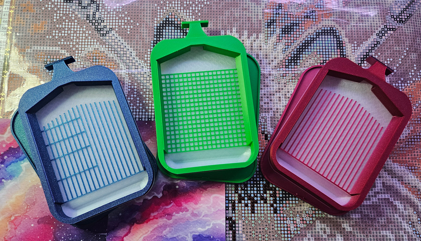 Multi-Color SOL Washi Multiplacer Diamond Painting Tray, Large Rhinestone Art Tray with Snap-On Lid Cosmic Crafts