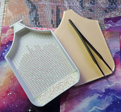 Multi-Color Planet Washi SNAP, Large Diamond Painting Tray with Snap-On Lid Cosmic Crafts