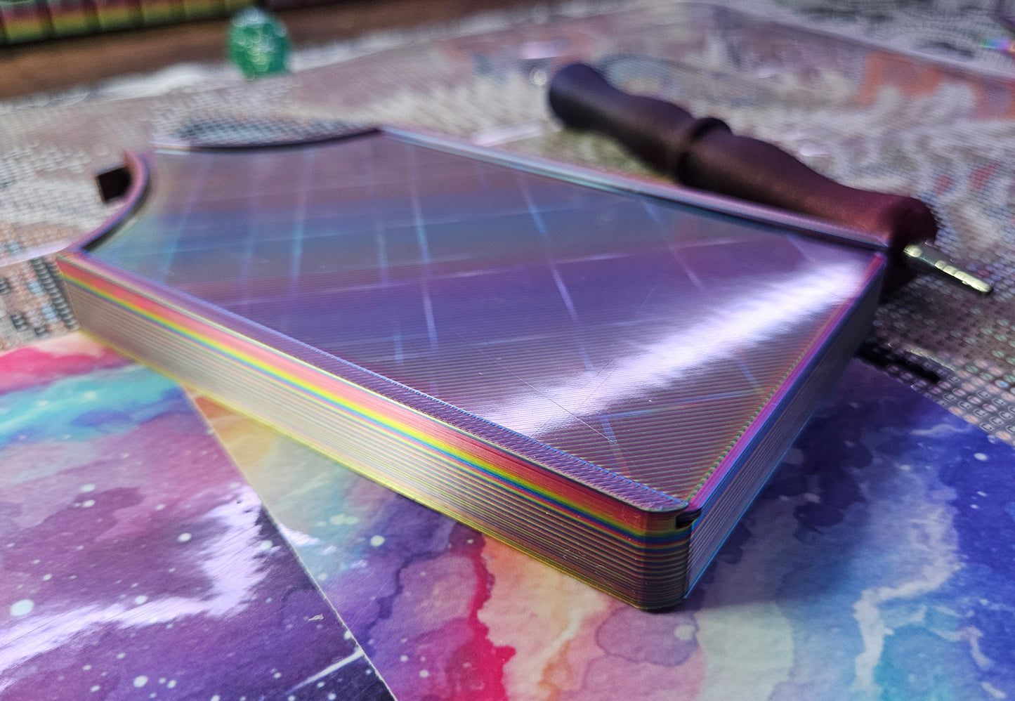 Long ECLIPSE WASHI Diamond Painting Tray with Lid, Spill Resistant Diamond Art Accessory Cosmic Crafts