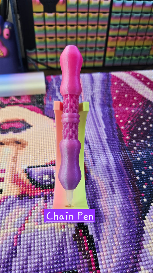 Stylish Diamond Art Pen CHAIN Style, Lightweight 3D Printed Tool, E-Painter Version Available, Comfortable and Colorful, Diamond Painting Accessory, Rhinestone Painting Pen