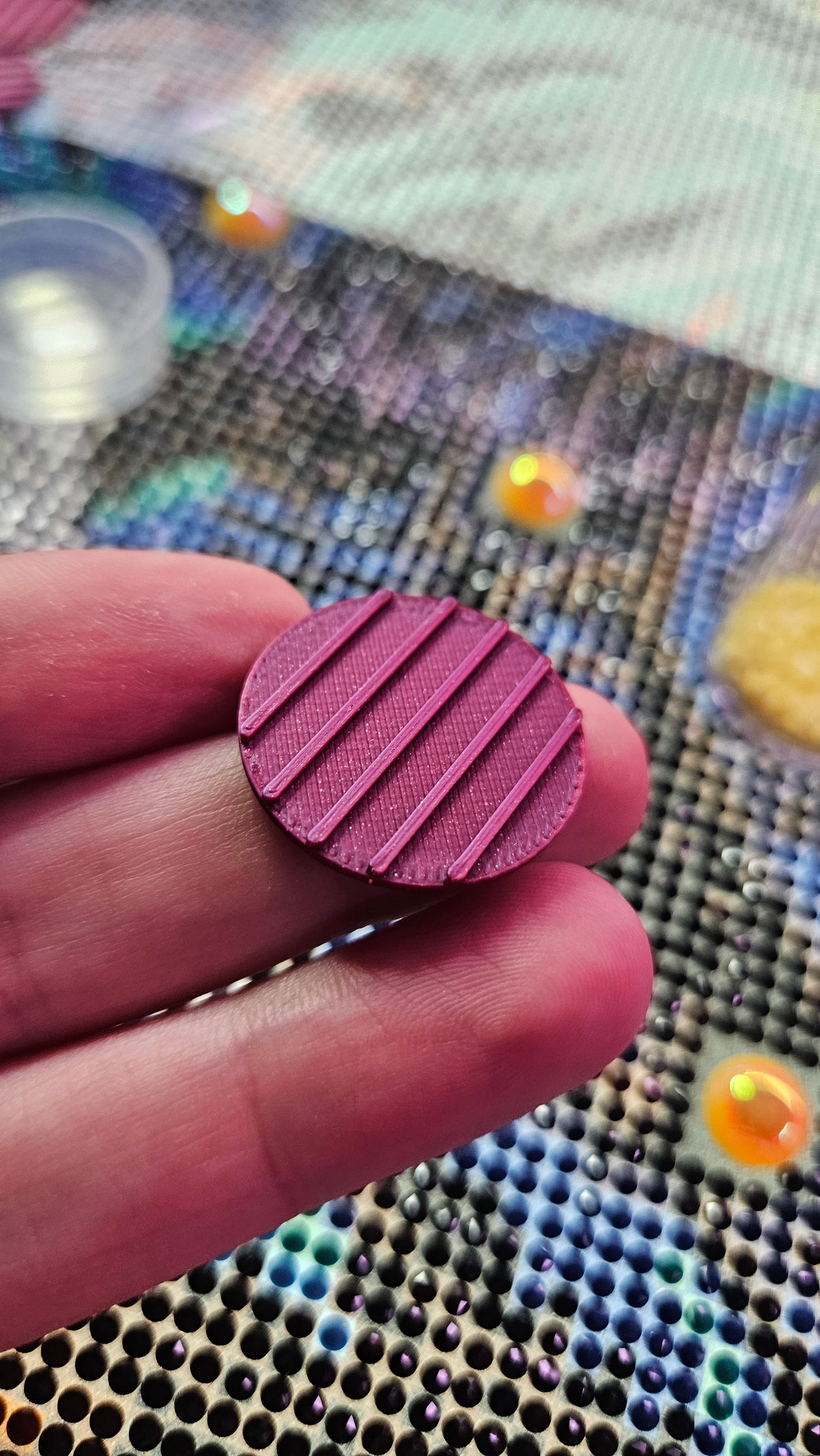 LIDLINS Round ArtDot Container Lid Tray Inserts, Mini Diamond Painting Drill Tray, Lined Round Insert Cosmic Crafts