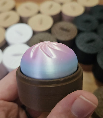 Mystery Dumpling Clicker, Cute Kawaii 3D Printed Fidget Toy, Random Color & Expression Cosmic Crafts