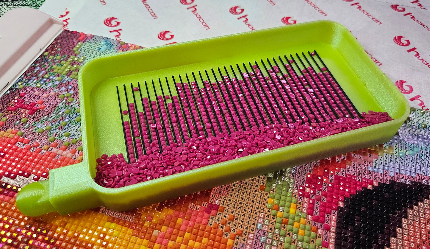 Chameleon Diamond Painting Tray, Interchangeable Lines, 3D Printed Rhinestone Art Accessory