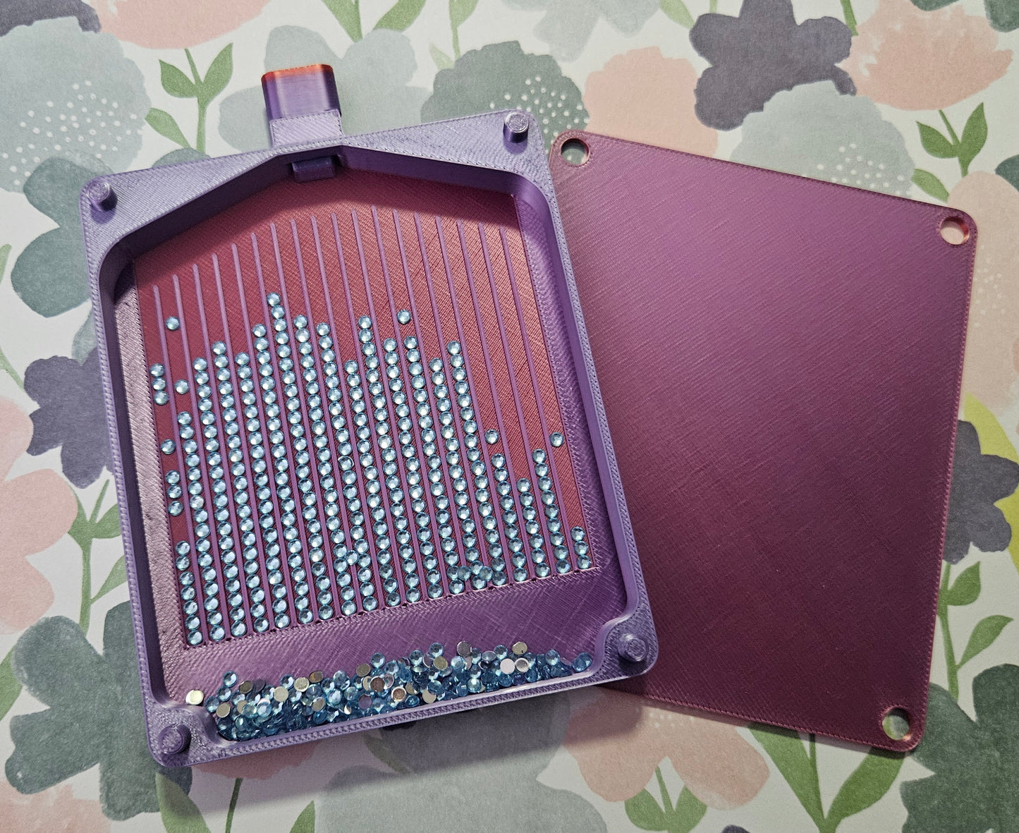 Stacking Diamond Art Tray with Washi Shelf & Lid, Normal or Tall Walls, Peg-Slide System