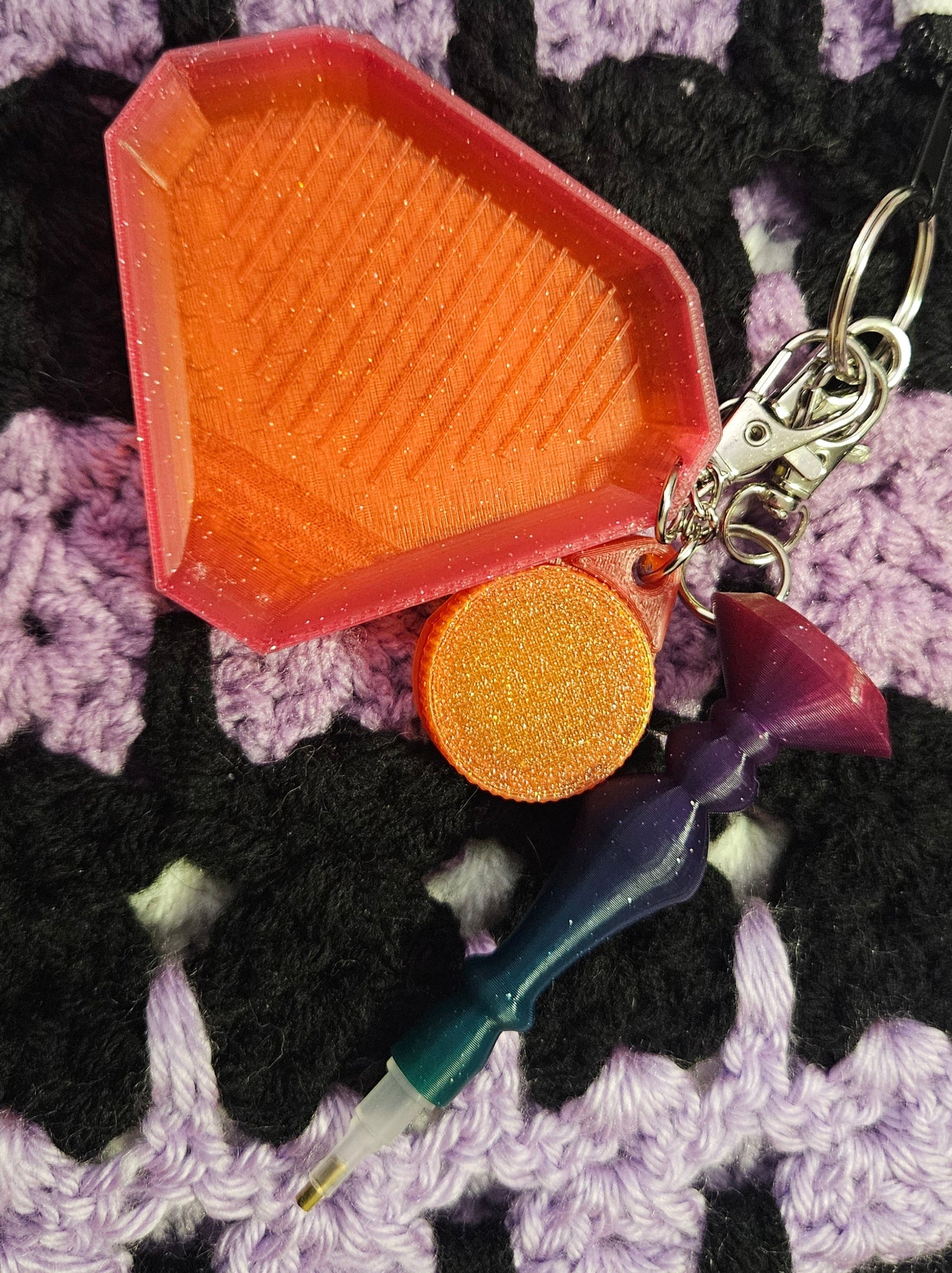 Diamond Painting Keychain Kit, Mini Pen Wax Tray Travel Bundle, Diamond Art Accessories, Small Rhinestone Tools Cosmic Crafts