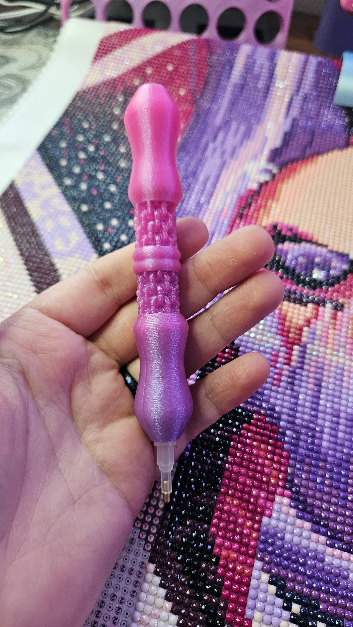 Stylish Diamond Art Pen CHAIN Style, Lightweight 3D Printed Tool, E-Painter Version Available, Comfortable and Colorful, Diamond Painting Accessory, Rhinestone Painting Pen