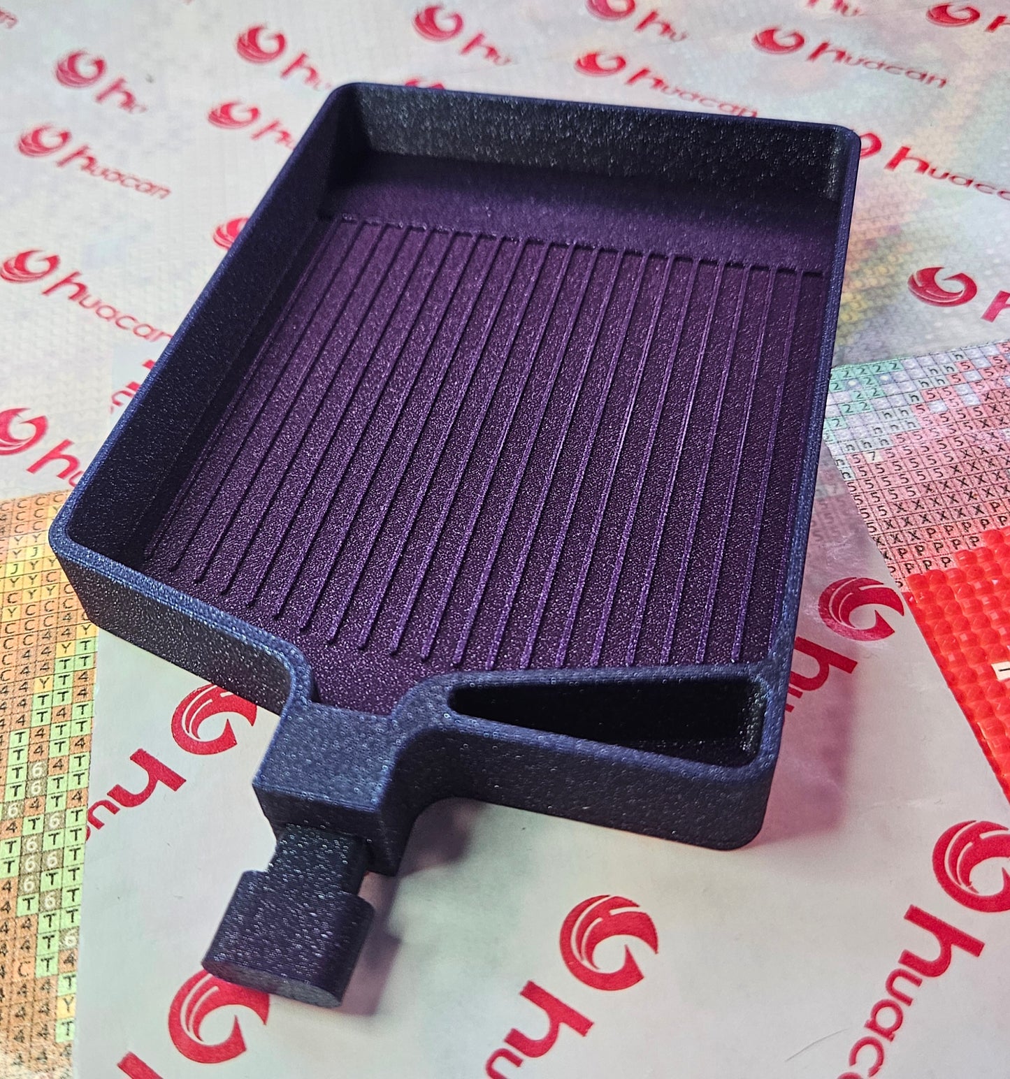 MINI-XXL Diamond Art Tray with Washi Feature & Stopper, Smaller Version of our XXL Tray,3D Printed Drill Tray with Trash Spot, Diamond Painting Tool