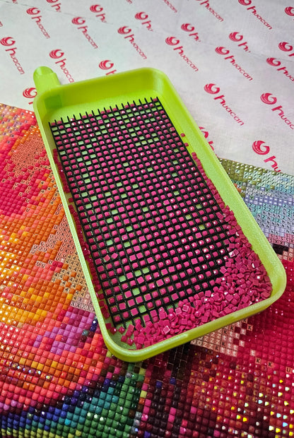 Chameleon Diamond Painting Tray, Interchangeable Lines, 3D Printed Rhinestone Art Accessory Cosmic Crafts