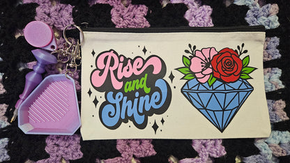 Diamond Painting Travel Bag & Diamond Art Keychain Kit, Cute To-Go Rhinestone Craft Bag & Toolkit Cosmic Crafts