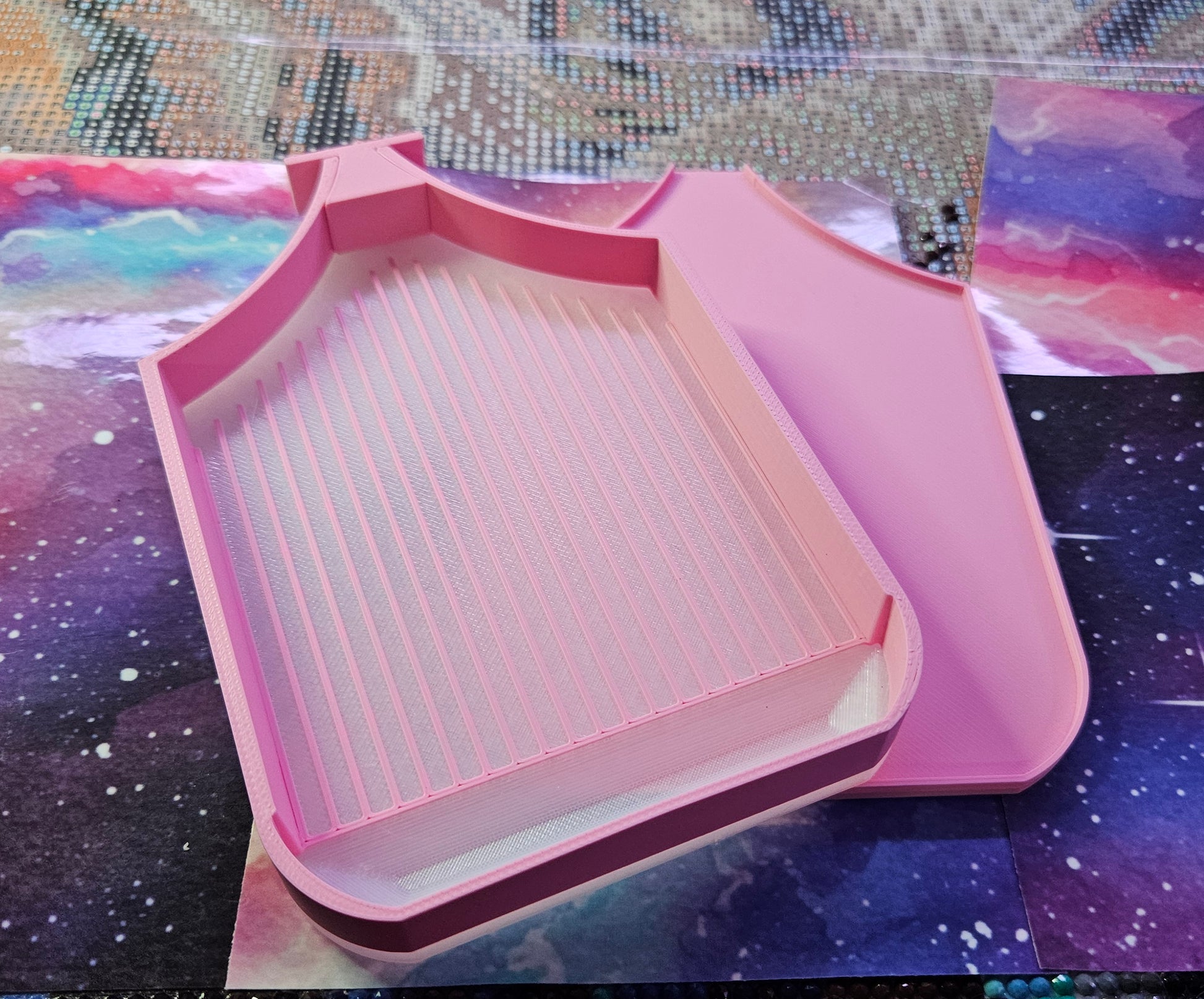 Multi-Color Planet Washi SNAP, Large Diamond Painting Tray with Snap-On Lid Cosmic Crafts