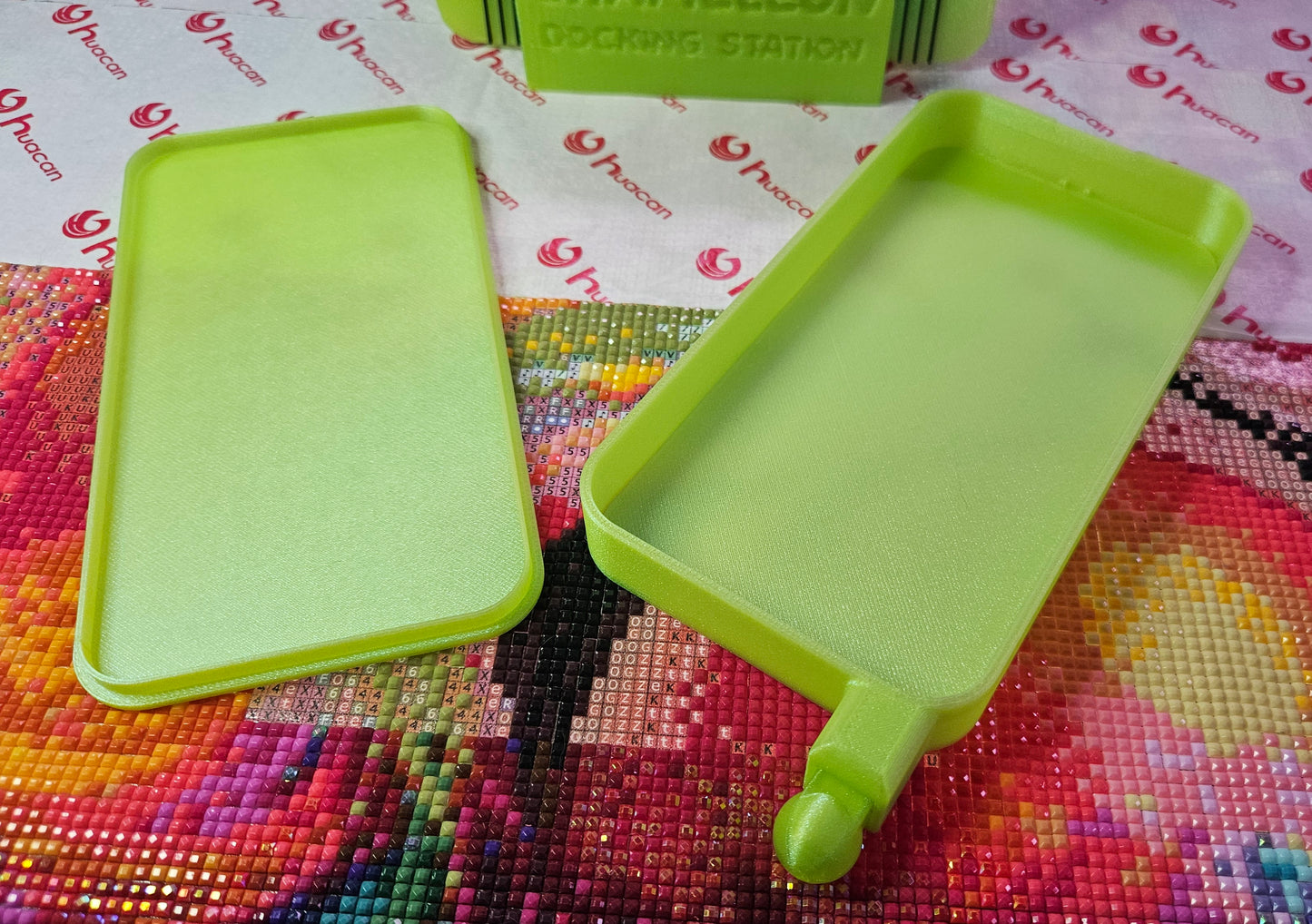 Chameleon Diamond Painting Tray, Interchangeable Lines, 3D Printed Rhinestone Art Accessory