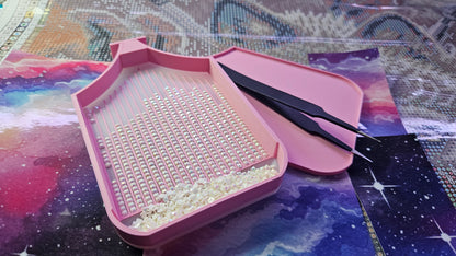 Multi-Color Planet Washi SNAP, Large Diamond Painting Tray with Snap-On Lid Cosmic Crafts