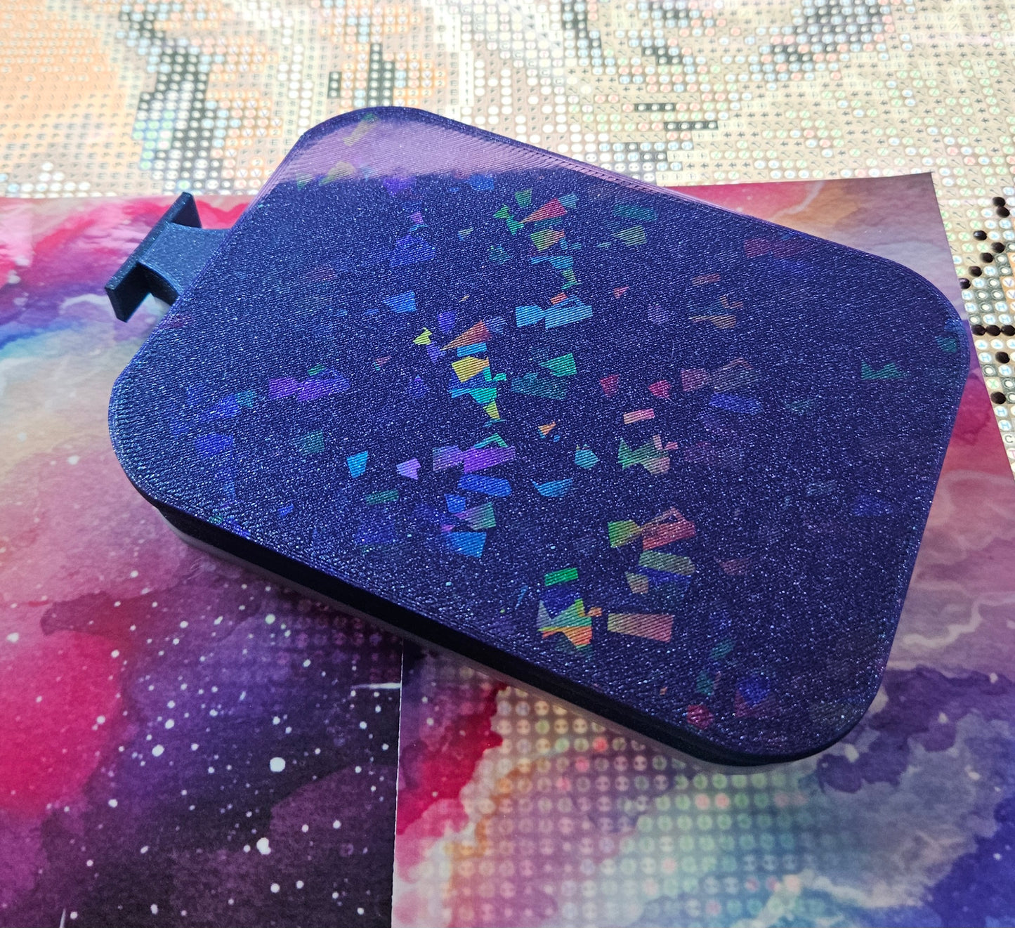Multi-Color SOL Washi Multiplacer Diamond Painting Tray, Large Rhinestone Art Tray with Snap-On Lid Cosmic Crafts