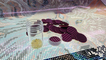 LIDLINS Round ArtDot Container Lid Tray Inserts, Mini Diamond Painting Drill Tray, Lined Round Insert Cosmic Crafts