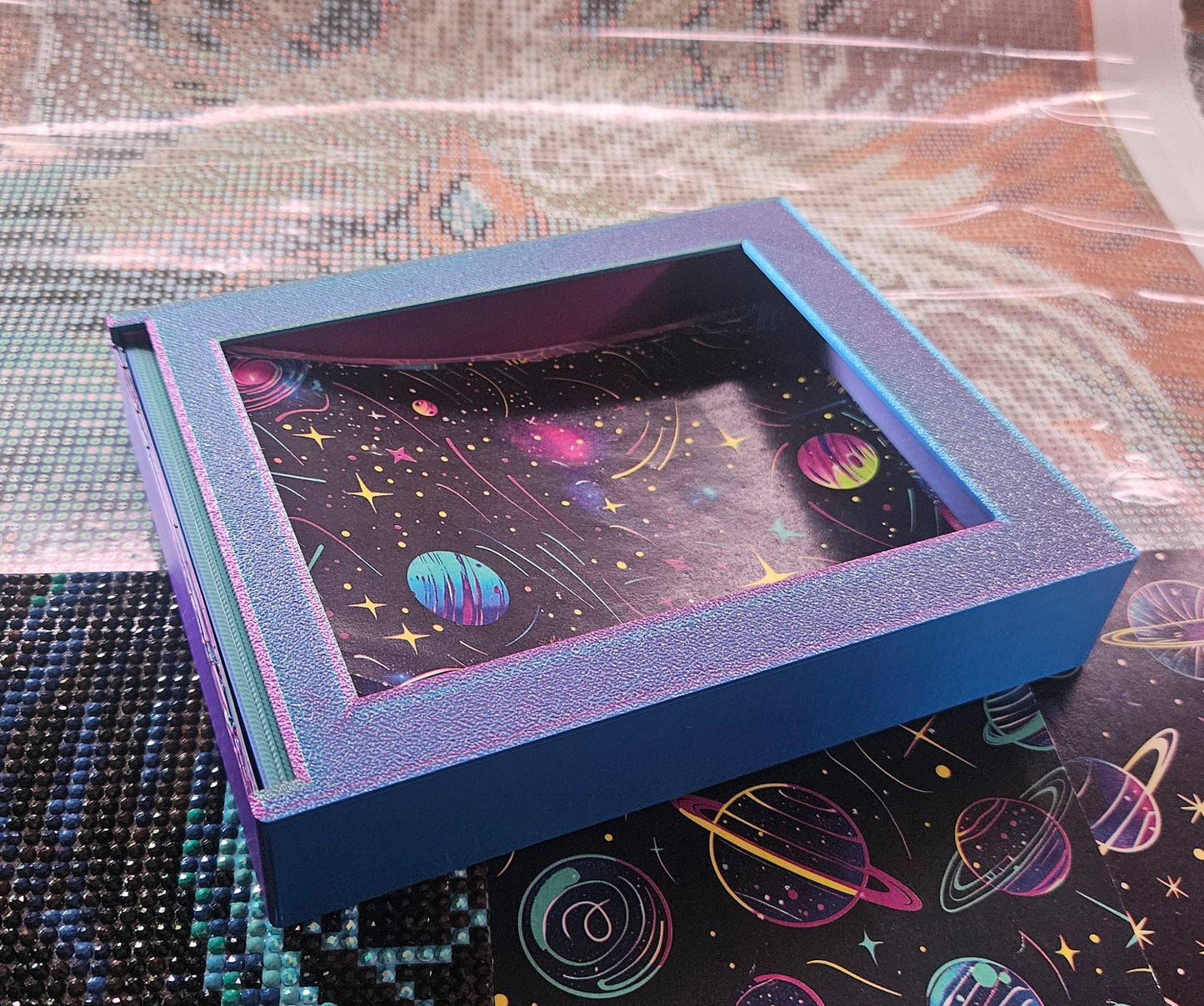 Diamond Painting Release Paper Storage & Dispenser Box, Diamond Art Cover Sheet Organizer Cosmic Crafts
