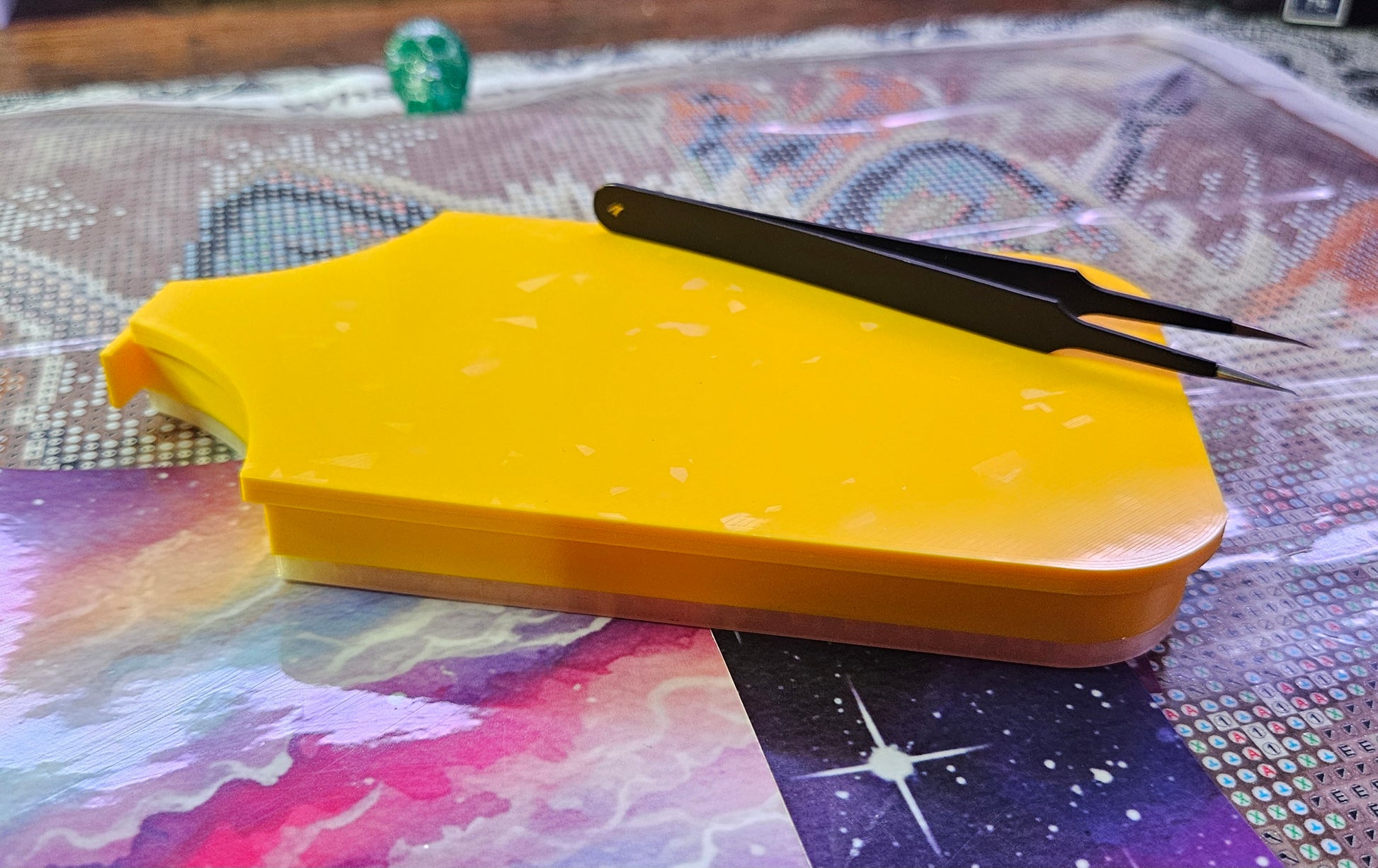 Multi-Color Galaxy Washi SNAP, XL Diamond Painting Tray with Snap-On Lid Cosmic Crafts