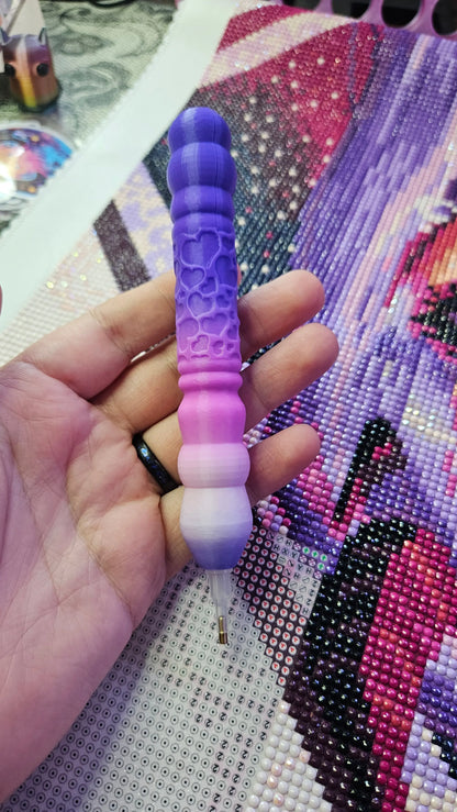 Stylish Diamond Art Pen HEART Style, Lightweight 3D Printed Tool, E-Painter Version Available, Comfortable and Colorful, Diamond Painting Accessory, Rhinestone Painting Pen Cosmic Crafts