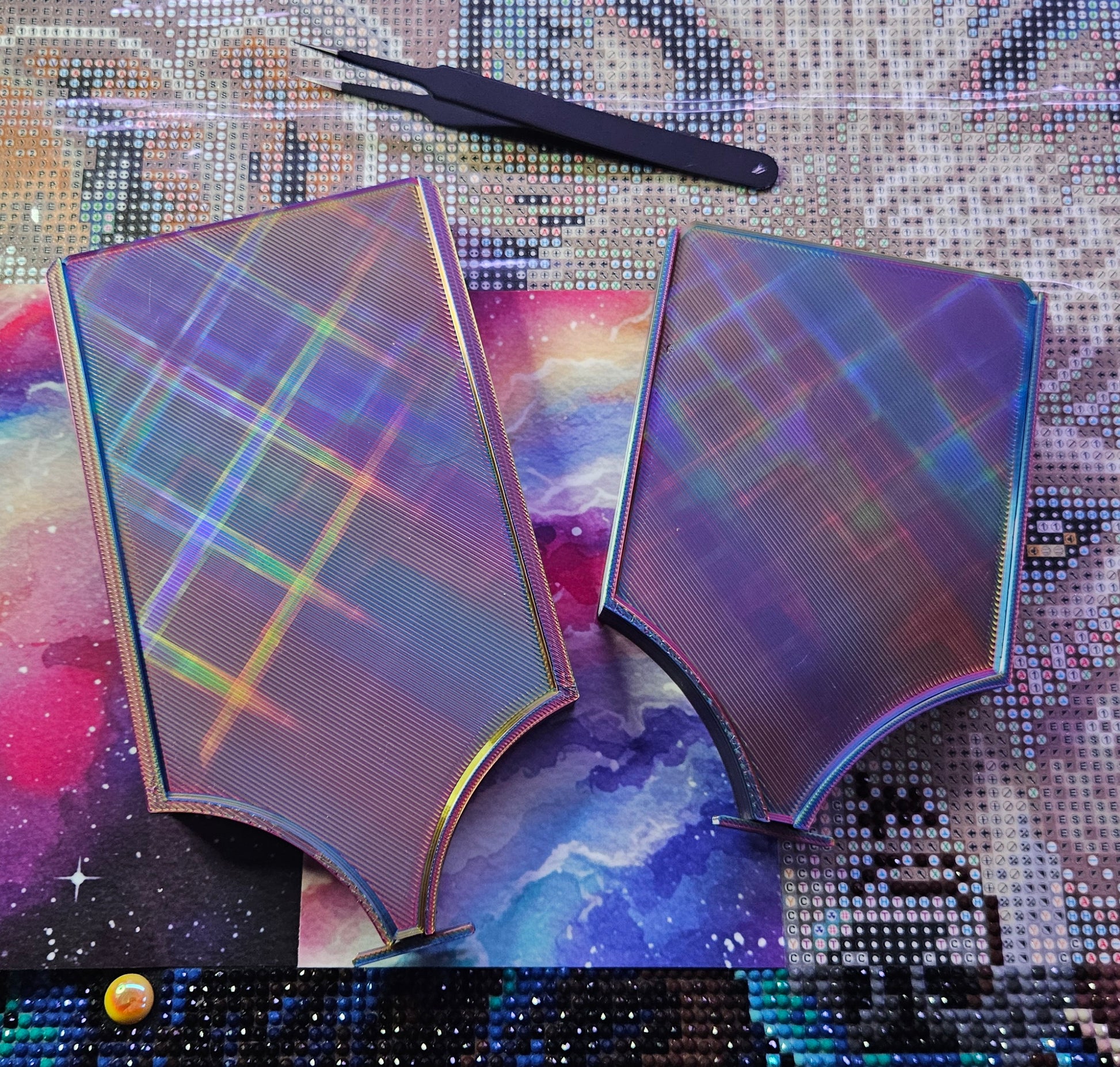 Long ECLIPSE WASHI Diamond Painting Tray with Lid, Spill Resistant Diamond Art Accessory Cosmic Crafts