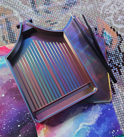 ECLIPSE WASHI Diamond Painting Tray with Lid, Spill Resistant Diamond Art Accessory Cosmic Crafts