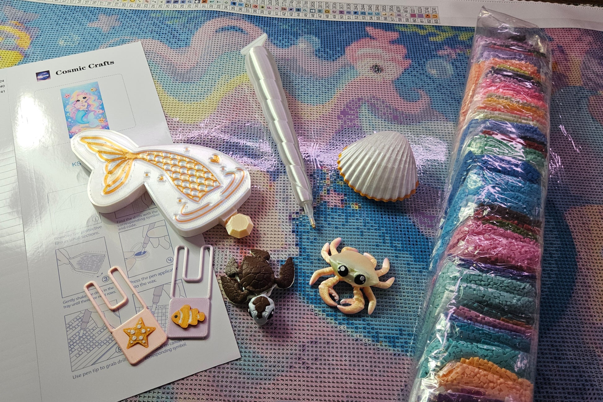 Glimmer Mermaid Limited Edition Diamond Painting Bundle Cosmic Crafts