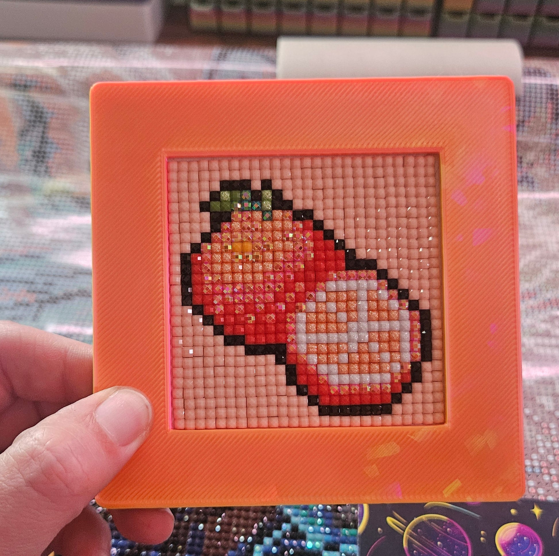 Mini Magnetic Diamond Art Frames for 2.5 Inch Minis, Holographic Dessert Kit Magnet Frame Cosmic Crafts