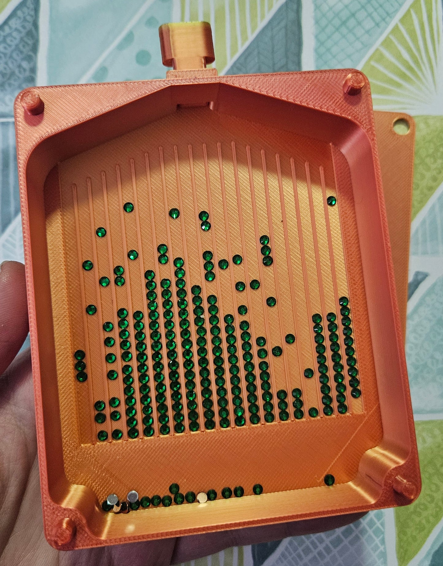 Stacking Diamond Art Tray with Washi Shelf & Lid, Normal or Tall Walls, Peg-Slide System