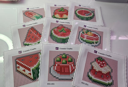 Mini Watermelon Treats Diamond Art Kit (9-Pack) Cosmic Crafts