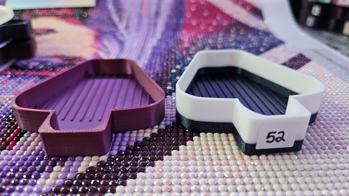 Thin Line Diamond Painting Carousel, Slim Drill Organizer Tower, Lightweight Spinning Tray for Diamond Art & Beads