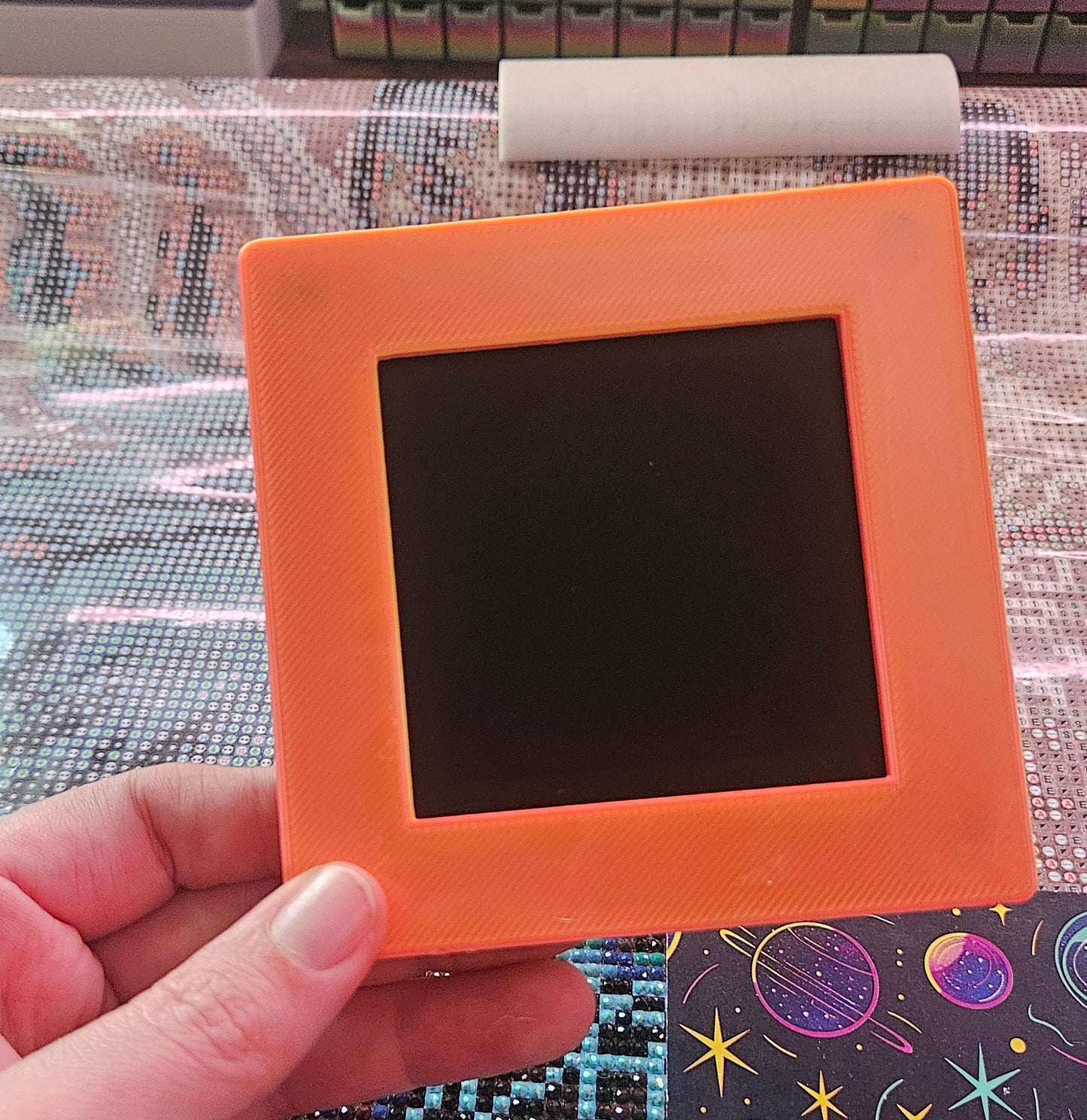 Mini Magnetic Diamond Art Frames for 2.5 Inch Minis, Holographic Dessert Kit Magnet Frame Cosmic Crafts