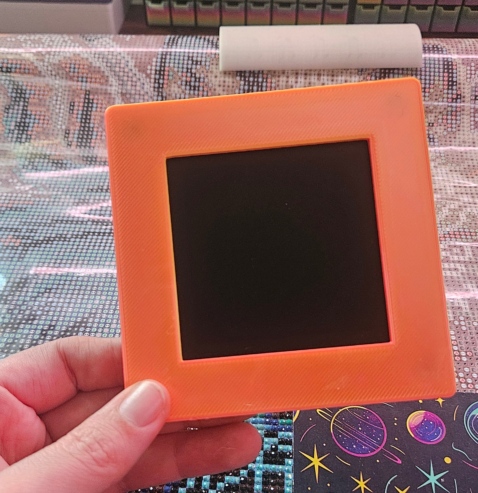 Mini Magnetic Diamond Art Frames for 2.5 Inch Minis, Holographic Dessert Kit Magnet Frame Cosmic Crafts