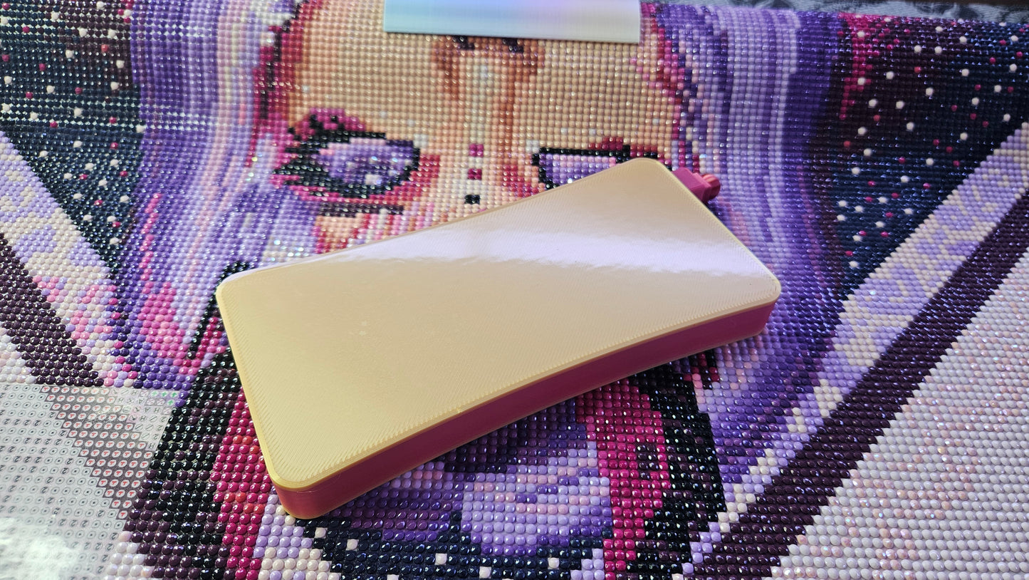 Extra Long Vertical Diamond Painting Tray with Snapping Lid & Stopper, Deep Groove Drill Organizer, Large Bead Sorting Tray for Diamond Art