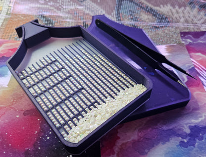 Multi-Color Moon Multiplacer SNAP, Large Diamond Painting Tray with Snap-On Lid Cosmic Crafts