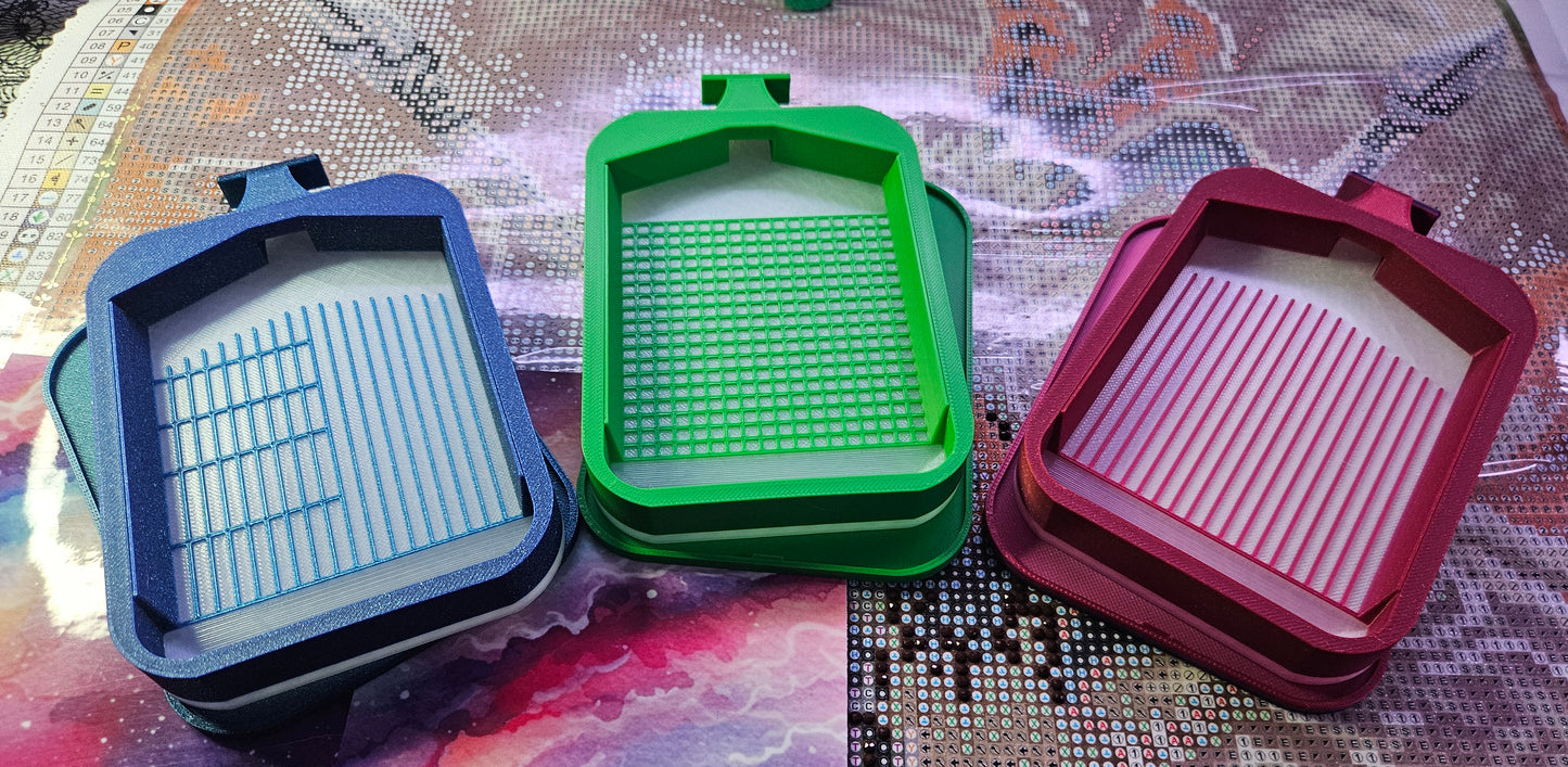 Multi-Color SOL Washi Multiplacer Diamond Painting Tray, Large Rhinestone Art Tray with Snap-On Lid Cosmic Crafts