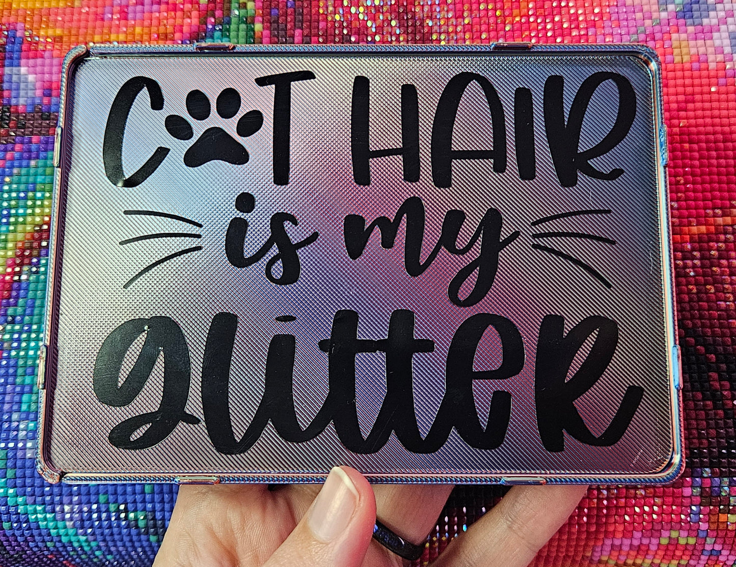 Save The Strays Stacking Diamond Painting Tray Set, 3D Printed Diamond Art Trays with Kitty Cat Vinyl Decals, Supports Local Cats