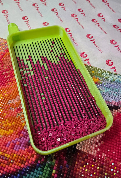 Chameleon Diamond Painting Tray, Interchangeable Lines, 3D Printed Rhinestone Art Accessory Cosmic Crafts