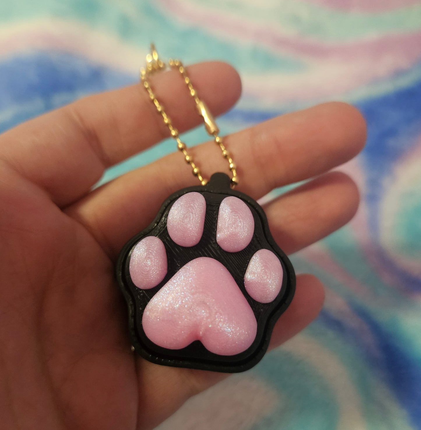 Cat or Dog Paw Fidget Clicker, 3D Printed Stress Relief Toy, Custom Color Paw, Keychain or Desk Fidget, Pet Lover Gift